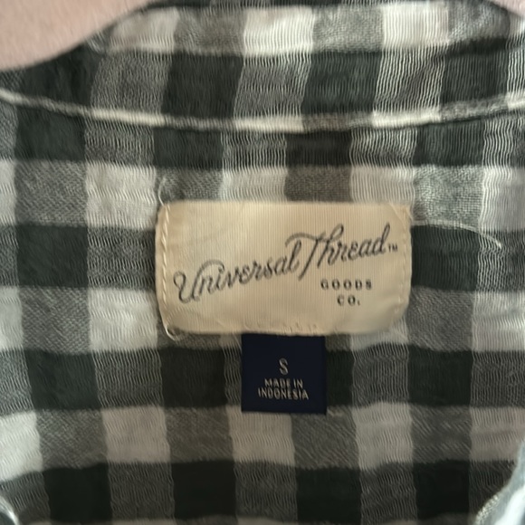 Great/white gingham button down - Picture 3 of 5